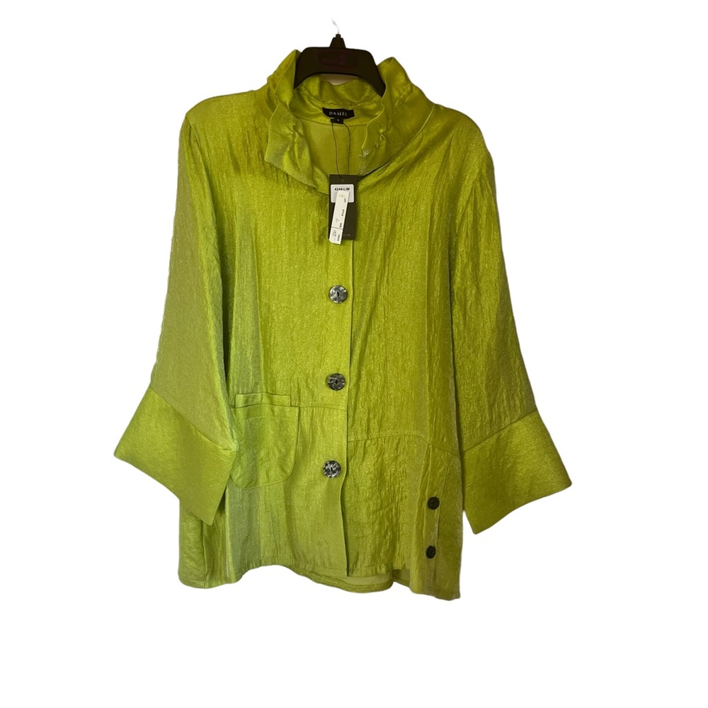 DAMMER Lime Green jacket.  Size L. NEW.